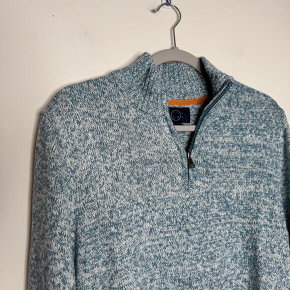 Even Tide 1/4 Zip Pullover Sweater in Blue NWOT Size Medium - Picture 2 of 8